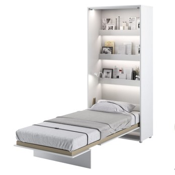 Sklápacia posteľ BED CONCEPT 3 biela/vysoký lesk, 90x200 cm 1
