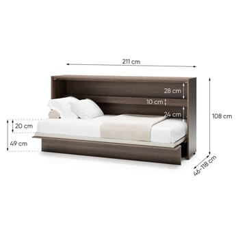 Sklápacia posteľ BED CONCEPT 4 dub dunin, 90x200 cm 9