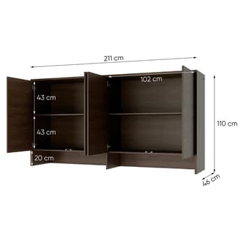 Policový nadstavec nad posteľ BED CONCEPT 90H dub dunin 8