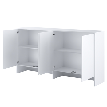 Policový nadstavec nad posteľ BED CONCEPT 90H biela, 90X200 cm 1