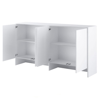 Policový nadstavec nad posteľ BED CONCEPT 90H biela/vysoký lesk, 90x200 cm 1