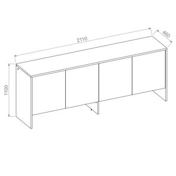 Policový nadstavec nad posteľ BED CONCEPT 90H sivá, 90x200 cm 2