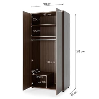 Šatníková skriňa BED CONCEPT BC-20 dub dunin 7