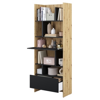 Regál BED CONCEPT BC-22 dub artisan/čierna 1