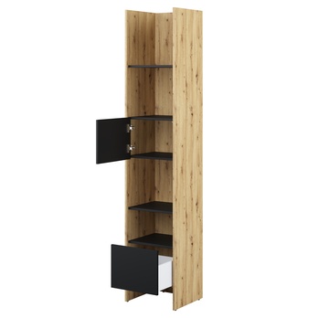 Regál BED CONCEPT BC-23 dub artisan/čierna 2