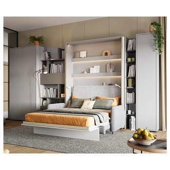 Regál BED CONCEPT BC-24 grafitová/sivá 1