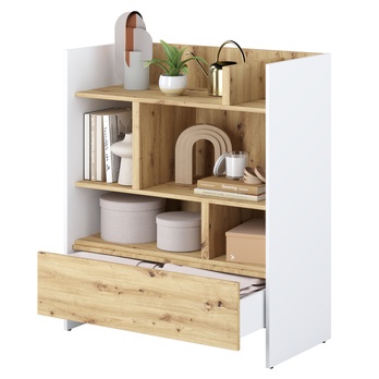 Regál BED CONCEPT BC-25 dub artisan/biela 1