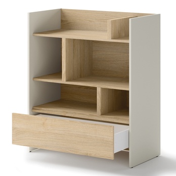 Regál BED CONCEPT BC-25 kašmírová/dub nagano 1