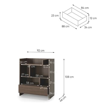 Regál BED CONCEPT BC-25 dub dunin 6