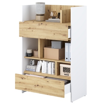 Regál  BED CONCEPT BC-26 dub artisan/biela 1