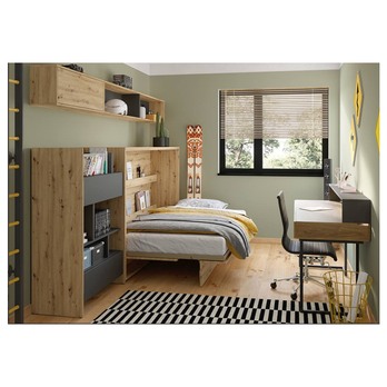 Regál  BED CONCEPT BC-26 dub artisan/čierna 1