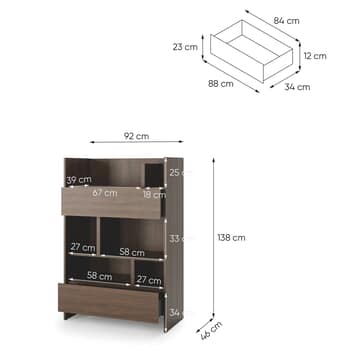 Regál  BED CONCEPT BC-26 dub dunin 7
