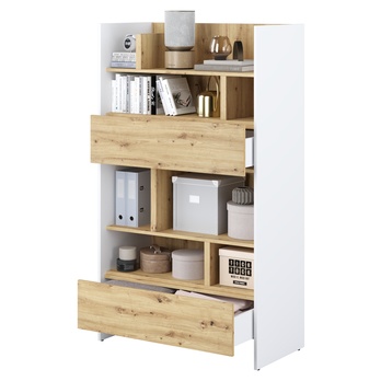 Regál BED CONCEPT BC-27 dub artisan/biela 1