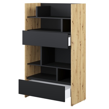 Regál BED CONCEPT BC-27 dub artisan/čierna 2