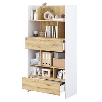 Regál BED CONCEPT BC-28 dub artisan/biela 1