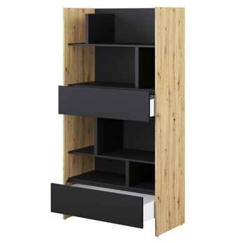Regál BED CONCEPT BC-28 dub artisan/čierna 2