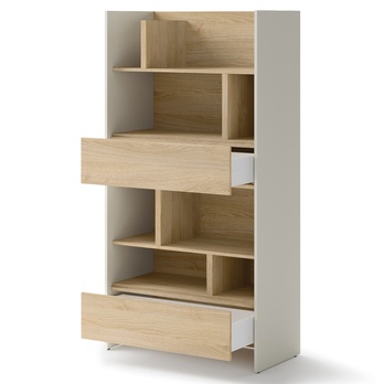 Regál BED CONCEPT BC-28 kašmírová/dub nagano 2