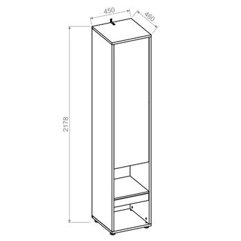 Šatníková skriňa BED CONCEPT sivá 2