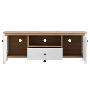 TV komoda BEDFORD 1Z2D biela/dub artisan 2