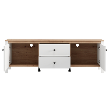 TV komoda BEDFORD 2Z2D biela/dub artisan 2