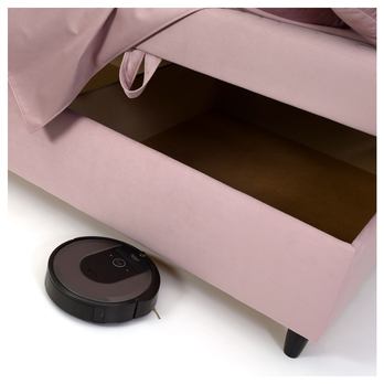 Rohová posteľ s matracom BELA III ružová, 120x200 cm 1