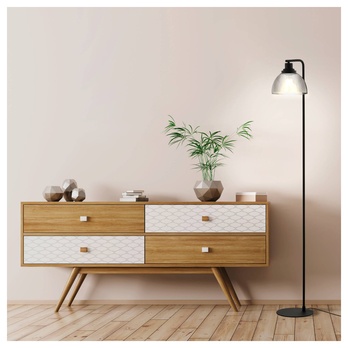 Stojacia lampa BELESER čierna/priehľadná 1