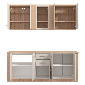 Kuchynský blok BELFORT 200 kašmírová/dub artisan 2