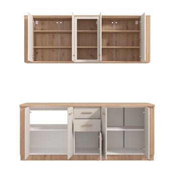 Kuchynský blok BELFORT 200 kašmírová/dub artisan 2