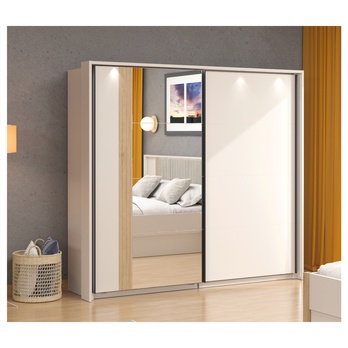 Šatníková skriňa BELFORT I kašmírová/dub artisan 1