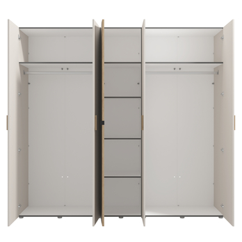 Šatníková skriňa BELFORT II kašmírová/dub artisan 2