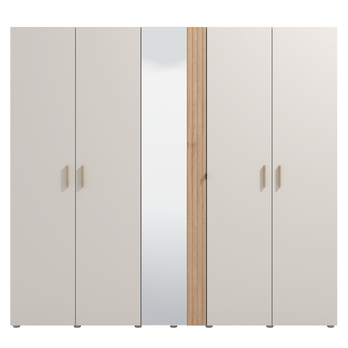 Šatníková skriňa BELFORT II kašmírová/dub artisan 3