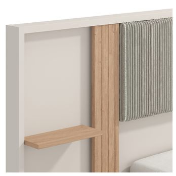 Posteľ s nočnými stolíkmi BELFORT kašmírová/dub artisan 4