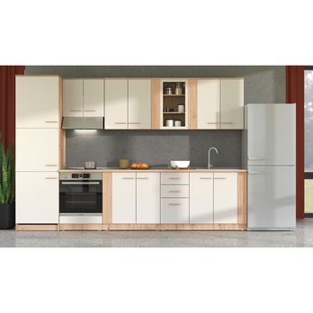 Skrinka na vstavanú rúru BELFORT kašmírová/dub artisan 1