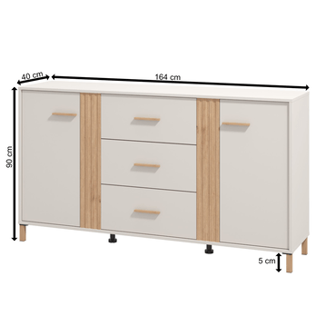 Komoda BELFORT kašmírová/dub artisan 4