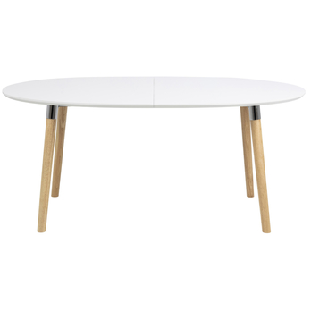 Jedálenský stôl BELINA biela/dub morený 8