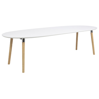 Jedálenský stôl BELINA biela/dub morený 9