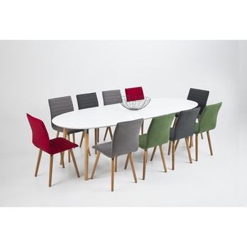 Jedálenský stôl BELINA biela/dub morený 1