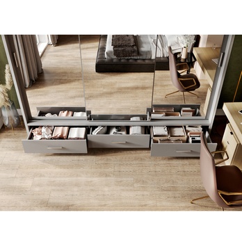 Šatníková skriňa BELINDA sivá 2