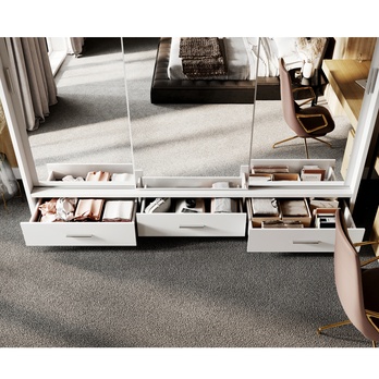 Šatníková skriňa BELINDA biela 2