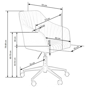 Detská stolička BELINDA ružová 9