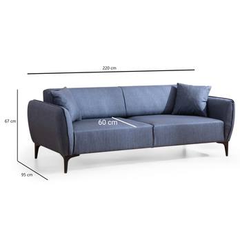 Pohovka BELISSIMO 3SED modrá 7