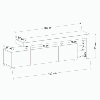 TV komoda BELIZ orech 4