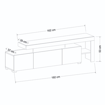 TV komoda BELIZ čiernohnedá 10