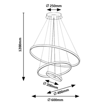 Závesné svietidlo BELIZA 3 zlatá 9