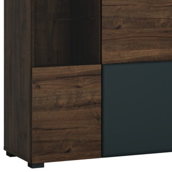 Vitrína BELLINI dub waterford/kozmos sivá, ľavé vyhotovenie 2