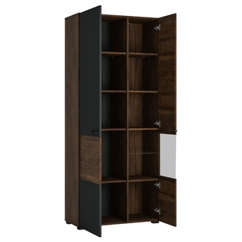 Vitrína BELLINI dub waterford/kozmos sivá, pravé vyhotovenie 4