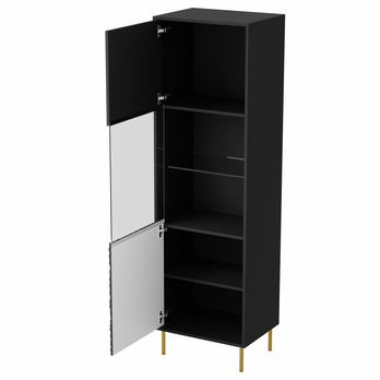 Vitrína BELLIT KM-1 čierna/zlatá 1