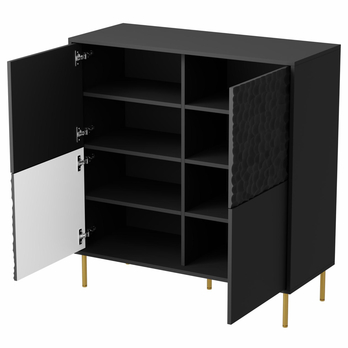 Komoda BELLIT KM-2 čierna/zlatá 2