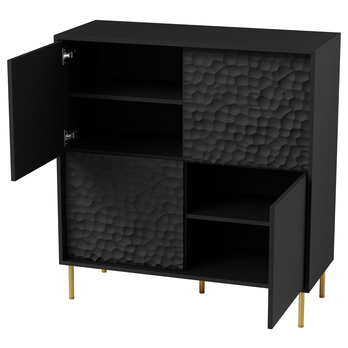 Komoda BELLIT KM-2 čierna/zlatá 3