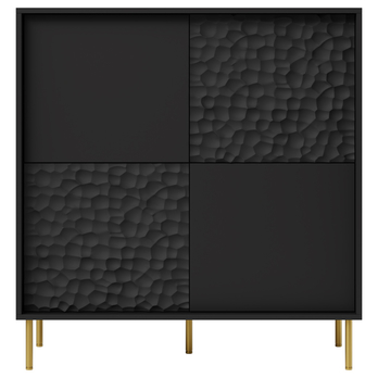Komoda BELLIT KM-2 čierna/zlatá 4